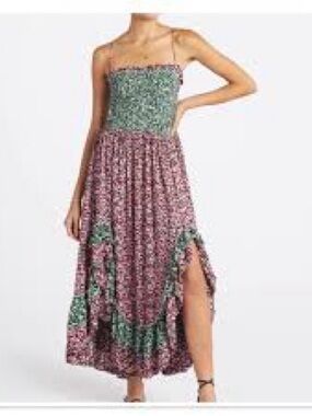 FREE PEOPLE ONE I LOVE FLORAL MAXI DRESS small